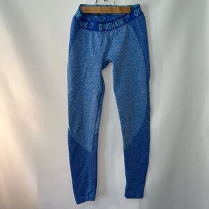 GymShark Womens Large Compression Leggings Blue Active Athletic